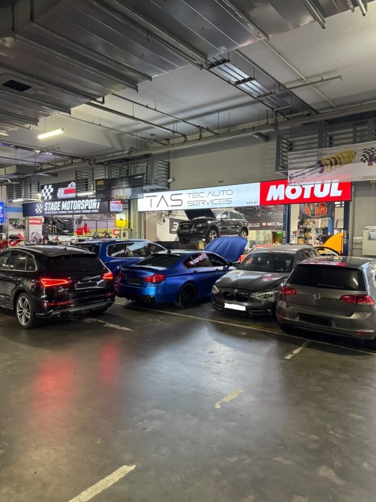 TEC AUTO Services (TAS) workshop at Carros Centre, Woodlands, for car coding and programming in Singapore